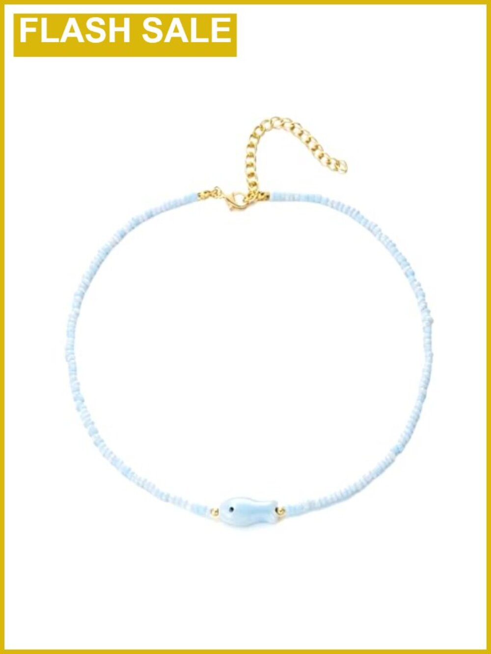 Bohemian Rice Bead Choker Necklace for Women Summer Beach Jewelry Gift